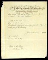 Document Signed as President of Harvard University