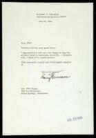 Typed Letter Signed &ldquo;Harry Truman.&rdquo;