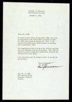 Typed Letter Signed &ldquo;Harry Truman.&rdquo;
