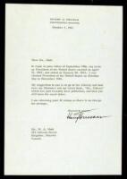 Typed Letter Signed “Harry Truman.”