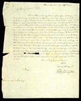 Contemporary copy of letter from the American Revolution.