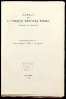 Census of Fifteenth Century Books Owned in America