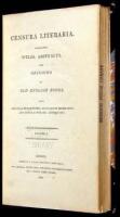 Censura Literaria. Containing Titles, Abstracts, and Opinions of Old English Books, with Original Disquisitions, Articles of Biography, and Other Literary Antiquities