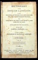 A Dictionary of the English Language: In Which the Words are Deduced from their Originals, Explained in their Different Meanings, and Authorised by the Names of the Writers in Whose Works they are Found. Abstracted from the Folio Edition by the Author