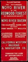 The Picturesque Noyo River in the Redwood Forest of Mendocino County. Noyo River Tavern on The California Scenic Line Between Fort Bragg and Willits