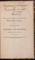 Soscol. Report of register and receiver, San Francisco, Cal., January 2d, 1865