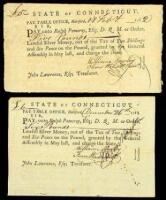 Two Pay Drafts from the State of Connecticut
