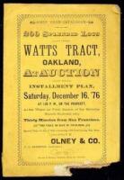 200 Splendid Lots in the Watts Tract, Oakland, at Auction on the Installment Plan, Saturday, December 16, '76...Only Thirty Minutes from San Francisco.