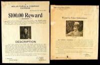 4 broadside wanted posters