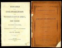Lot of two pamphlets on African colonization