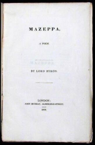 Mazeppa, A Poem