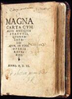 Magna Carta Cum Aliis Antiquis Statutis, Quorum Catalogum, in Fine Operis Reperies