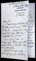 Autographed Letter, signed by Rackham, discussing what drawings are available for sale