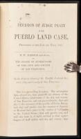 Decision of Judge Pratt in the Pueblo land case delivered at the January term, 1868. W.W. Johnson and others, vs. The board of supervisors of the city and county of San Francisco. In the district court of the twelfth judicial district, city and county of 