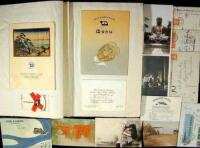 Scrapbook containing ephemeral material gathered while on an ocean cruise to Japan