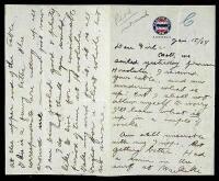 Authographed Letter from Jack London to Charmian Kittredge