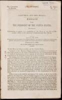 Message from the President of the United States transmitting Information in answer to a resolution of the House of the 31st of December, 1849, on the subject of California and New Mexico
