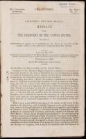 Message from the President of the United States transmitting Information in answer to a resolution of the House of the 31st of December, 1849, on the subject of California and New Mexico