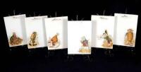Six Hand-Painted Alice in Wonderland Porcelain Plaques