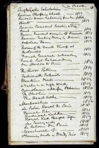 Four Autographed Manuscripts, being a virtual Catalogue Raisonn&eacute; by Cruikshank of his work