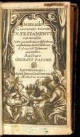 Manuale Graecarum Vocum N. Testamenti, cui accessit Index anomalorum et difficiliorum....