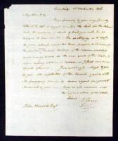 Autographed Letter, signed by Gerry, to John Wendell, Esq.