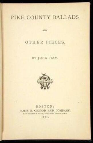 Pike County Ballads & Other Pieces