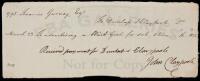 1795 Betsy Ross' Husband: "Black Girl for Sale" - Receipt for a newspaper advertisement for a "black girl for sale"