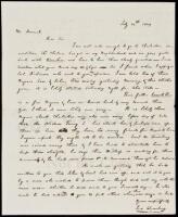 Autograph Letter Signed - 1849 Virginia Fugitive Slaves Escape on the Underground Railroad