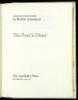 The Poet is Dead: A Memorial for Robinson Jeffers
