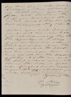 Autograph Letter Signed - 1851 Virginia Negro Rebellion and Duel over Slavery
