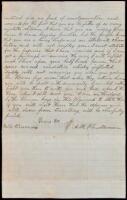 Autograph Letter Signed - 1863 Confederate Soldier Jokes About Sex with Slave Women