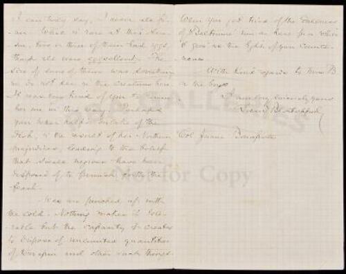 Autograph Letter Signed - 1871 Negro Joke by Future Supreme Court Justice
