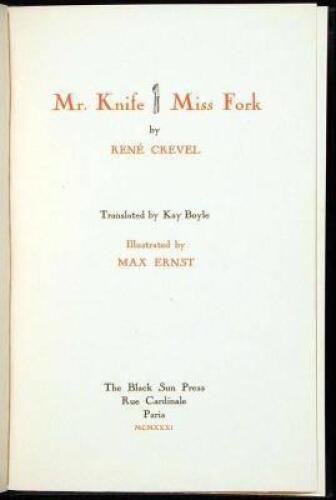 Mr. Knife, Miss Fork