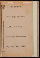 By-Laws for the Government of State Financial Members, Union Benevolent Society (1904); and Minutes of the 31st, 32nd and 33rd, 34th and 35th, 36th, 37th, 38th, 39th, 40th and 41st Annual Conventions.