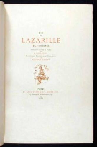 Vie de Lazarille de Torm&eacute;s