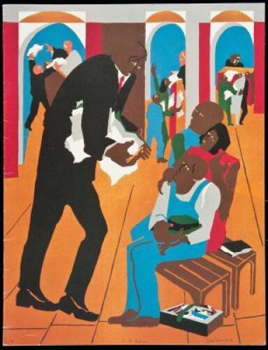 1990 Jacob Lawrence Art for NAACP Legal Fund Anniversary - Program booklet for "Victories of Principle," a Celebration of the 50th Anniversary of the NAACP Legal Defense and Educational Fund - featuring cover art by Jacob Lawrence