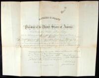 Document, signed by Grant