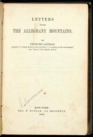 Letters From the Alleghany Mountains