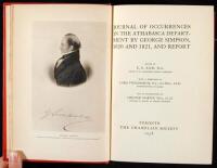 Journal of Occurrences in the Athabasca Department by George Simpson, 1820 and 1821, and Report