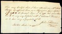 Autographed Note, signed by Stedman, regarding examination of a patient for venereal disease