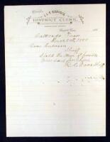 Autographed letter, signed by Ware