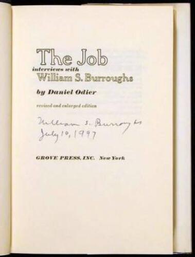 The Job: Interviews with William S. Burroughs