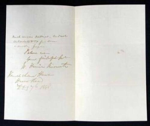 Autographed Letter, signed by Ainsworth