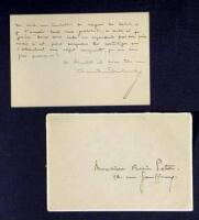 Autographed Note, signed by Debussy