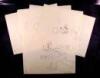 Lot of five original pencil animation drawings