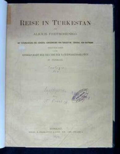 Reise in Turkestan [Vol. II, Lepidoptera]