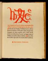 An Original Leaf from the Polycronicon printed by William Caxton at Westminster in the Year 1482: The Life and Works of William Caxton, with an historical reminder of fifteenth century England by Benjamin P. Kurtz together with a Note on the Polycronicon 