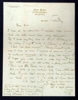 Autographed letter, signed by Herbert