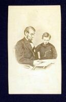 Carte-de-visite photograph of Abraham Lincoln and His Son